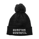 COMPTON COWBOYS POM BLACK EMB BEANIE