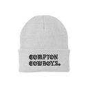 COMPTON COWBOYS WHTE EMB BEANIE